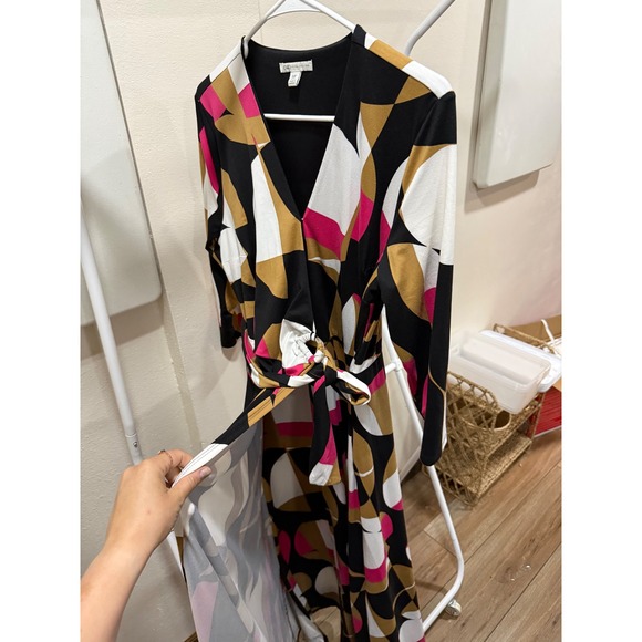 Cato Dresses & Skirts - Funky Abstract Geometric Cato Office Business Dress Size Medium PETITE